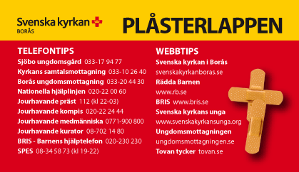 Svenska kyrkan - Borås - Sjöbo ungdomsgård - Plåsterlappen - Tovan Thåst